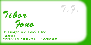 tibor fono business card